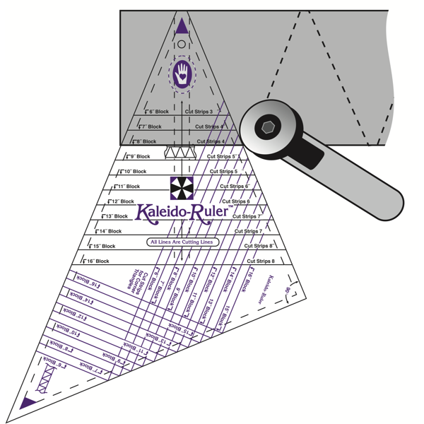 Kaleido-Ruler 6" - 16" Block Sizes